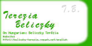 terezia beliczky business card